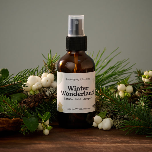 Elm Design's scent "Winter Wonderland" in a 3.5oz room spray.