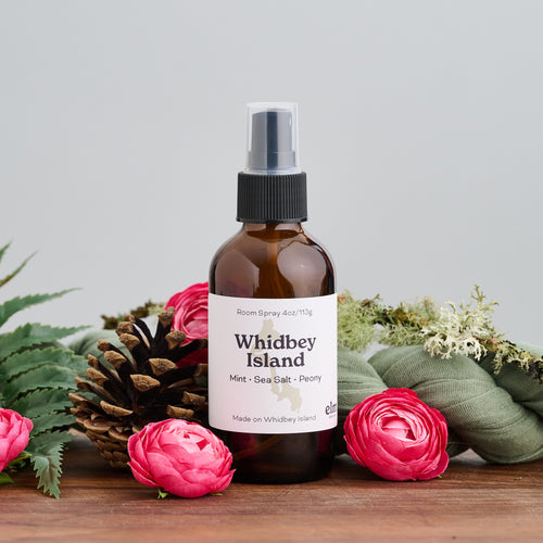 Elm Design's scent Whidbey Island in a 4oz Room Spray