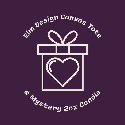 Elm Design Canvas Tote + Mystery 2oz Candle